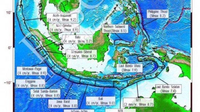 Pemutakhiran segmentasi Megathrust Peta Gempa Nasional 2017.()