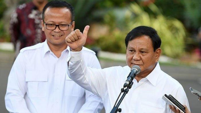 Menteri Kelautan dan Perikanan (KKP) Edhy Prabowo dan Menteri Pertahanan Prabowo Subianto.