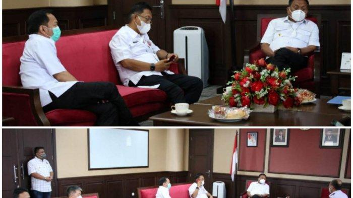 Gubernur Sulawesi Utara (Sulut) Olly Dondokambey menerima kunjungan kerja (kunker) Wali Kota Tomohon, Caroll Senduk