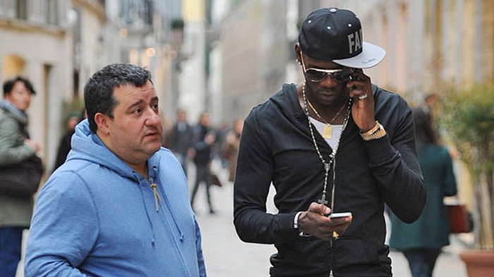 Paul Pobga bersama agennya Mino Raiola