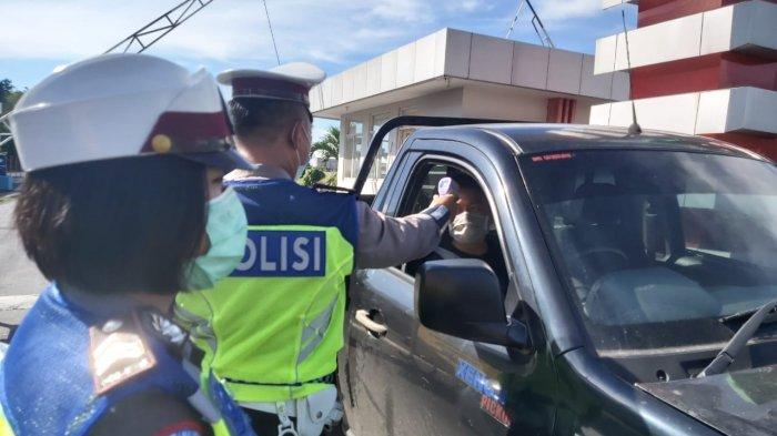 pelaksanaan penyekatan orang yang masuk ke Bitung kembali dilakukan petugas gabungan di KEK Bitung, dalam upaya pencegahan mata rantai pandemi Covid 19