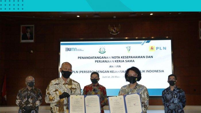 PLN dan Kejaksaan Agung RepubIik Indonesia menandatangani nota kesepahaman dan perjanjian kerja sama tentang koordinasi dalam pelaksanaan tugas dan fungsi.