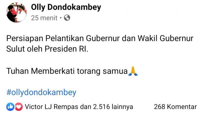 Postingan Olly Dondokambey Dilantik Sebagai Gubernur Sulawesi Utara
