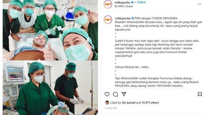 Robby Purba bagikan kondisinya yang terkena penyakit tumor payudara