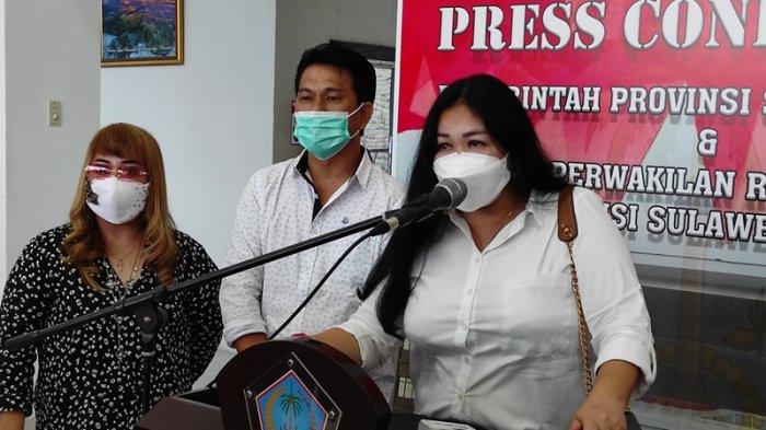 Ketua Badan Kehormatan DPRD Sulut, Sandra Rondonuwu memberikan keterangan kepada media usai meminta klarifikasi Michaela Elsiana Paruntu di gedung Deprov Sulut, Rabu (03/02/2021).