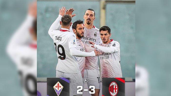 Hasil Pertandingan Liga Italia hari ini Senin 22 Maret 2021. Fiorentina VS AC Milan