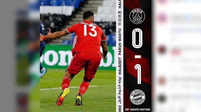 Skor Babak Pertama Laga PSG VS Bayern Munchen, Liga Champions hari inI Rabu 14 April 2021.