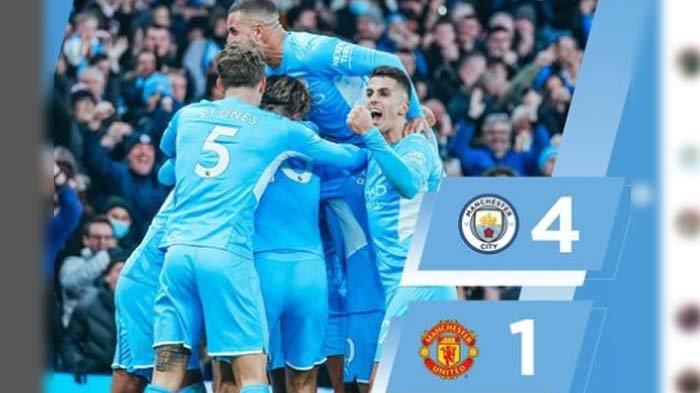 Skor Manchester City VS Manchester United di Liga Inggris.