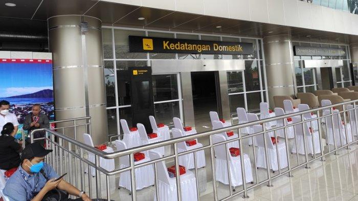 Tampilan luar terminal baru Bandara Internasional Sama Ratulangi Manado.