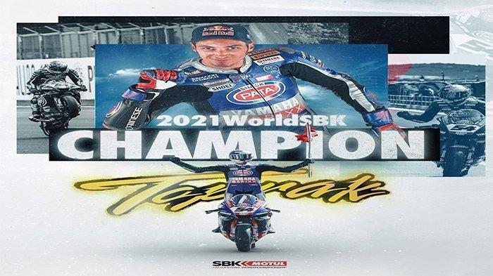 Toprak Razgatlioglu berhasil menyegel gelar juara dunia WSBK 2021 setelah mengakhiri balapan Race 1 di Sirkuit Mandalika di urutan kedua, Minggu (21/11/2021).
