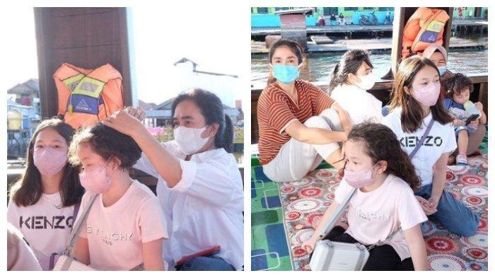 Ussy Sulistiawaty dan anak-anaknya kumpul bersama dengan keluarga mantan suaminya.