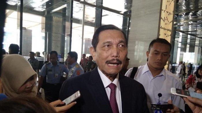 Luhut Binsar Panjaitan di Hotel Bidakara, Pancoran, Jakarta Selatan, Senin (26/8/2019).