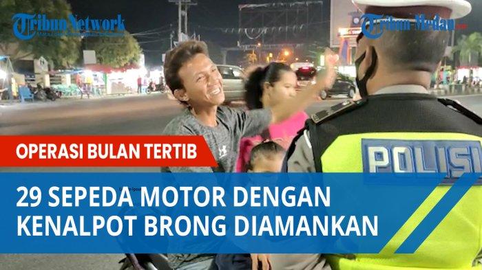 Operasi Bulan Tertib, 29 Sepeda Motor Dengan Kenalpot Blong Diamankan Satlantas Polres Asahan