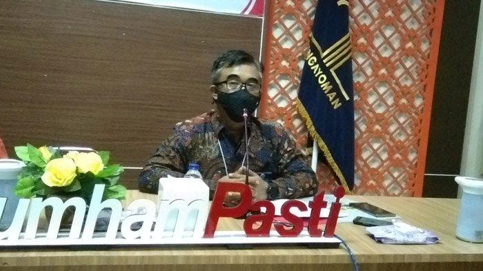 Kepala Divisi Pemasyarakatan Kantor Wilayah Kementerian Hukum dan Hak Asasi Manusia Sumatera Utara, Anak Agung Gde Krisna membeberkan oknum ASN yang diamankan karena jual vaksin Covid-19, Jumat (21/5/2021).