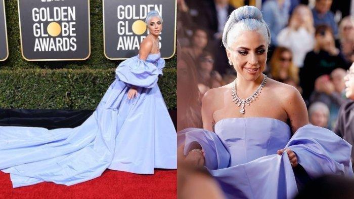 Gaun Indah Lady Gaga saat Tampil di Golden Globe Dilelang Karyawan Hotel dengan Harga Fantastis. Lady Gaga kenakan Gaun Valentino. ( harpersbazaar)