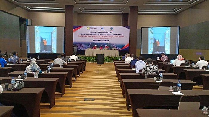 Kementerian PUPR bersama PJT I menyelenggarakan sosialisasi terkait Biaya Jasa Pengelolaan Sumber Daya Air (BJPSDA) di Wilayah Sungai Toba Asahan, Kamis (3/12/2020).