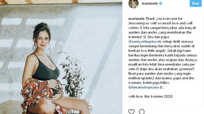 Marissa Nasution pamer kehamilan.