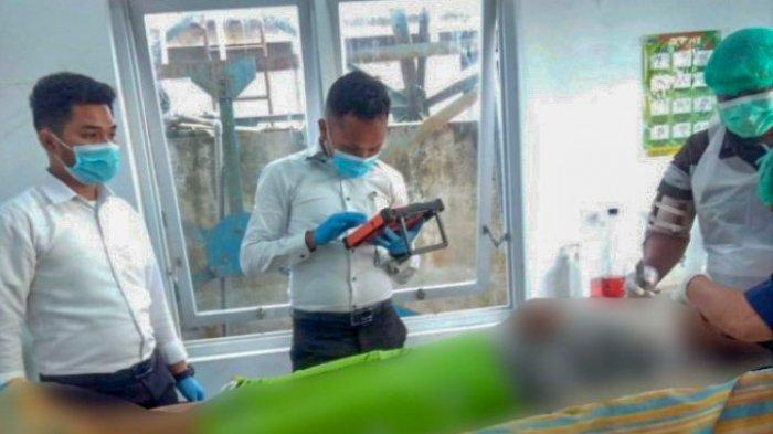 Sosok mayat wanita tanpa identitas ditemukan di gubuk perladangan warga di Desa Saitnihuta, Kecamatan Dolok Sanggul, Kabupaten Humbang Hasundutan, Sumatera Utara, Senin (28/9/2020)