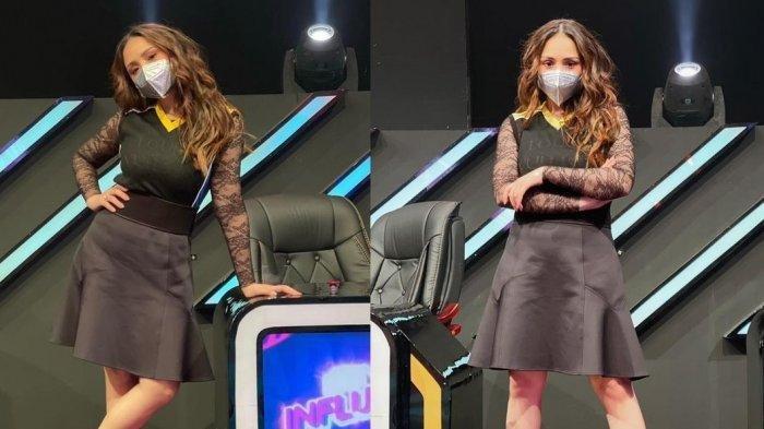 Nagita Slavina dengan penampilannya yang beda.