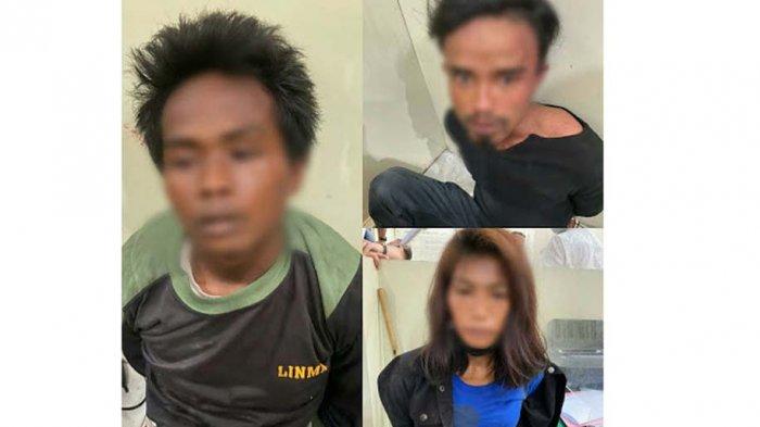 PARA tersangka pembunuhan seorang wanita di Humbahas diperiksa dan ditahan di Mako Polres Humbang Hasundutan.