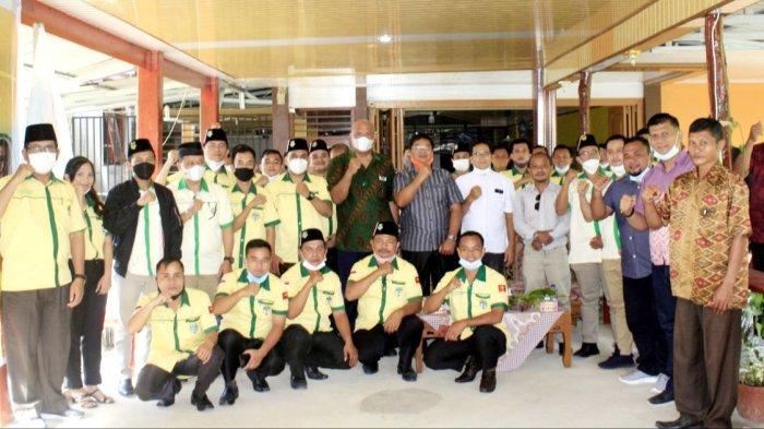 Pelantikan Pengurus Pemuda Katolik Nias Utara berlangsung dengan protokol kesehatan di Taman Naya Residence, Lotu Kabupaten Nias Utara, Senin (5/7/2021).
