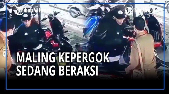 Detik-detik Maling Motor Kepergok Curi 2 Kendaraan, Wajah Panik hingga Lari Terbirit-birit