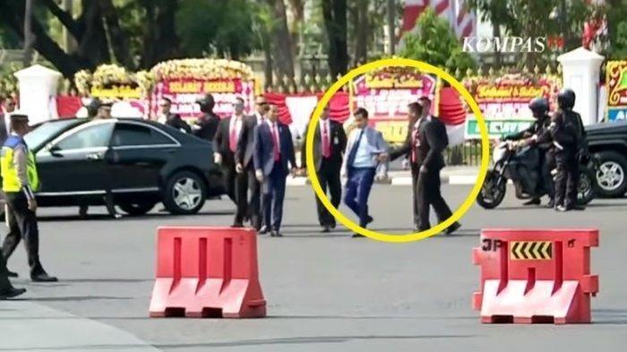 Terekam Kamera Detik-detik Gibran Rakabuming Dicegat Paspampres saat Dekati Presiden Jokowi. (YouTube Tribun Medan)