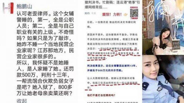 Layar tangkap vonis Xu Yan viral di medsos Weibo