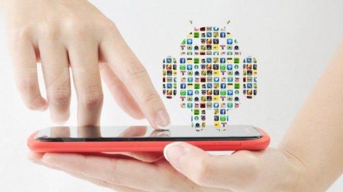 Ilustrasi HP Android sedang alami hang sistem.