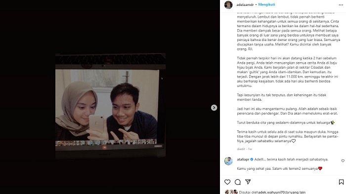 Atalia Praratya mengomentari curhatan pilu sahabat Eril