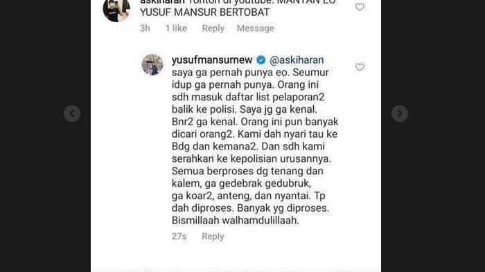 Balasan Ustaz Yusuf Mansur