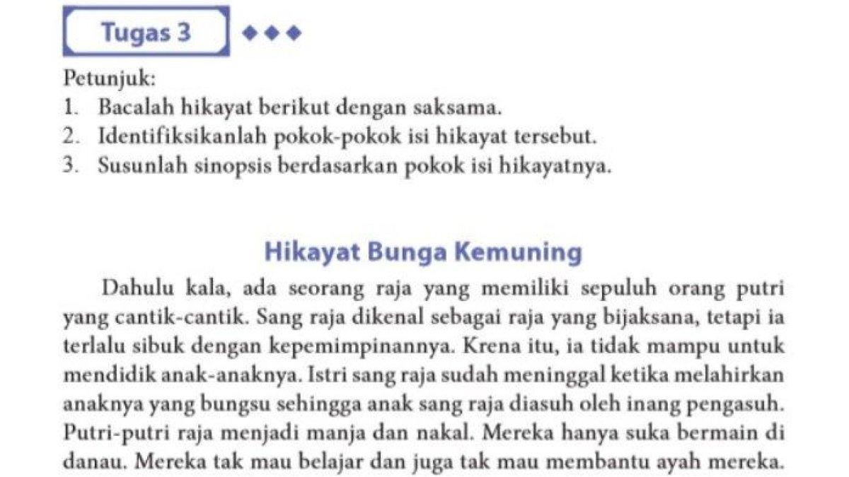 Berikut kunci jawaban Bahasa Indonesia kelas 10 halaman , tugas 3