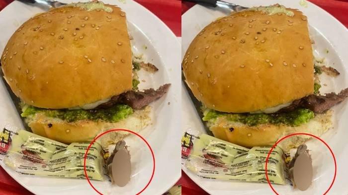 Burger yang ada jari manusia