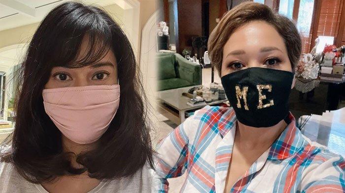 Dian Sastro dan Maia Estianty pakai masker kain