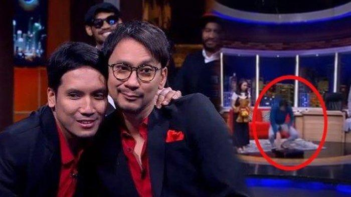 Desta dan Vincent saat memandu acara Tonight Show