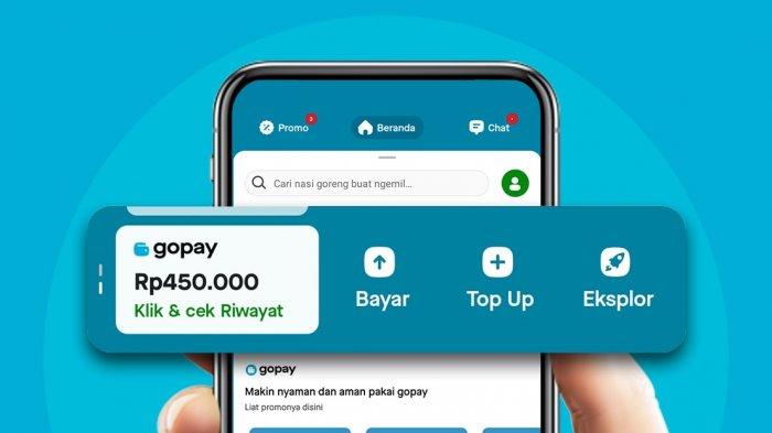 Dompet digital Gopay.