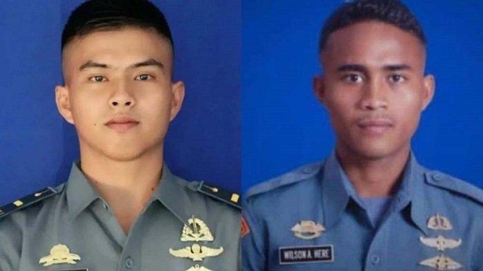 Dua prajurit TNI, yakni Letda Iqbal (kiri) dan Pratu Wilson Here, gugur saat KKB menyerang Pos Marinir di Papua.