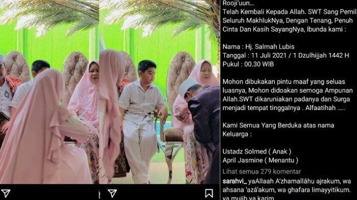 Duka April Jasmine, ibu mertua meninggal dunia