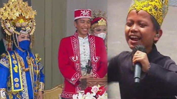Farel Prayoga, penyanyi cilik Banyuwangi yang menghibur di Istana Negara saat peringatan HUT kemerdekaan RI ke-77, Rabu (17/8/2022).)