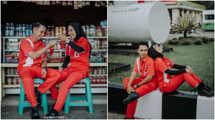 Foto prewedding pekerja SPBU (2)