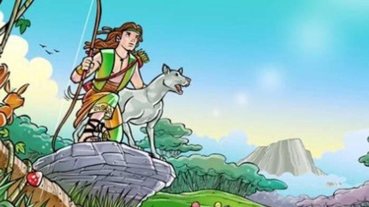 Ilustrasi Dayang Sumbi di cerita Sangkuriang.