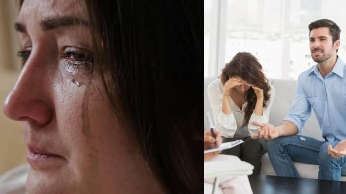 Ilustrasi wanita sedih makeup-nya diejek teman-teman suami dan tak ada yang membela