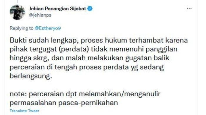 Jehian lantas mengungkap alasan pihak Turah memilih untuk bungkam.