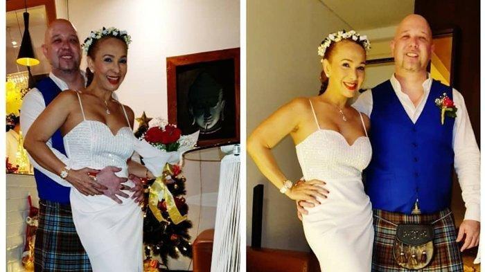 Kiki Fatmala bersama suami barunya, bule tampan yang disebut mirip Indro Warkop