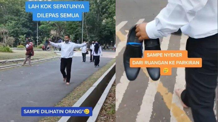Kisah haru di balik sepatu diikat pita biru dan istri setia temani suami tes CPNS