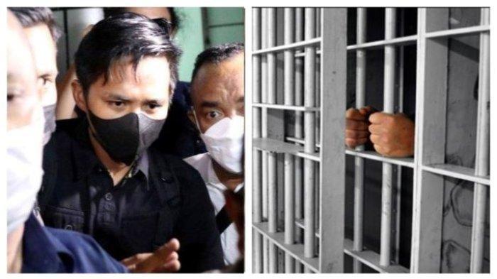 Kolase foto Bharada E tersangka kasus tewasnya Brigadir J dalam baku tembak di rumah dinas Ferdy Sambo dan ilustrasi tahanan. LPSK minta keamanan Bharada E selama dalam tahanan ditingkatkan.