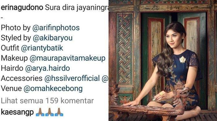 Komentar Kaesang Pangarep di Instagram Erina Gudono