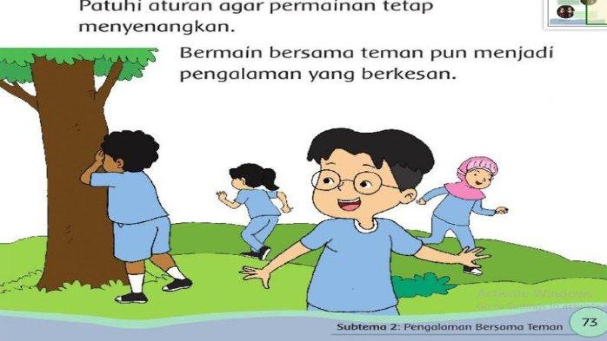 Kunci jawaban buku tema 5 kelas 1 halaman 74-76.