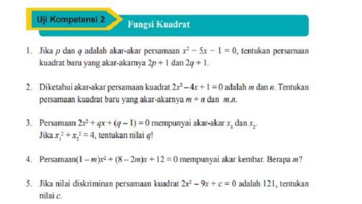 Kunci Jawaban Matematika Kelas 9 Halaman 129.