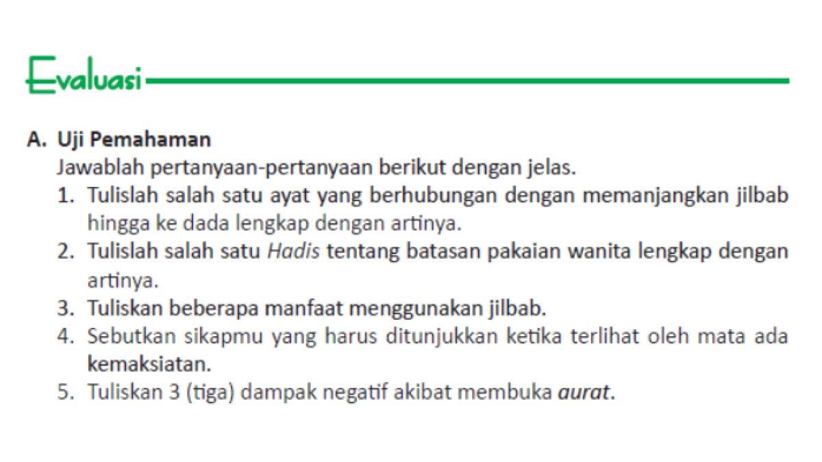 Kunci Jawaban PAI dan Budi Pekerti Kelas 10 SMA Halaman 31.